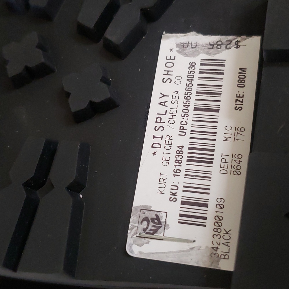 Kurt Geiger Combat Grunge Whimsigoth Black Leather Ankle Boot 6.5 (36.5) New - Picture 6 of 13